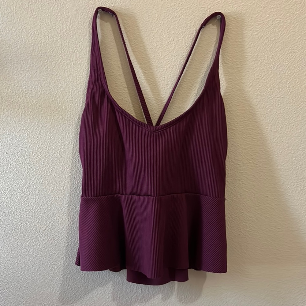 Burgundy tankini, size medium